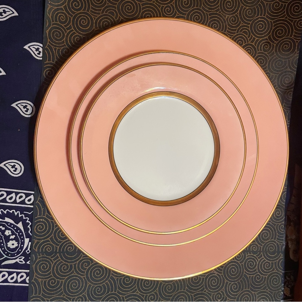 Set of Two Fitz & Floyd Renaissance Peach Bread & Butter Plates 3